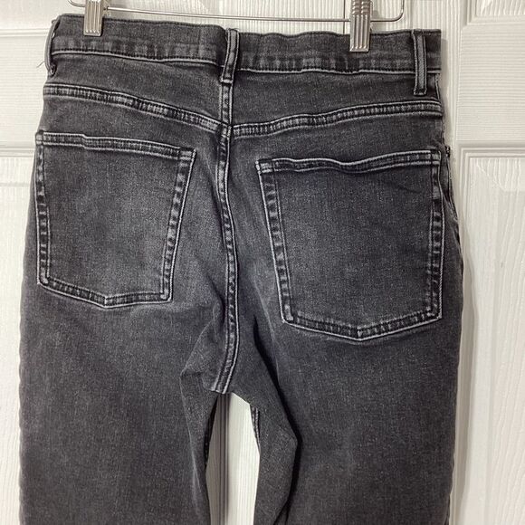 Everlane The Cheeky Jean Crop Raw Hem Black 30 High Rise Straight - Picture 5 of 12